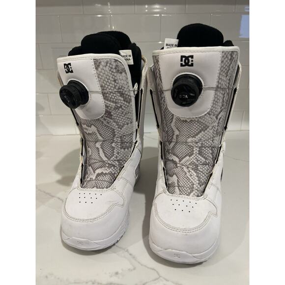 DC Ski Snowboots RL Phase BOA 2023 White Snake Women’s Size 7.5 Classic UNILite - Picture 2 of 13